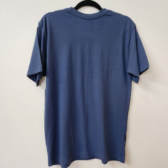 NWT Men's Reebok Fader Blocked Graphic Logo Tee in Washed Indigo Blue - Picture 3 of 6